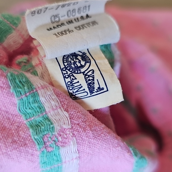 Vintage OshKosh Pink Tab Pink Floral Overall Dress / Dressall, Size 6X - Picture 14 of 14